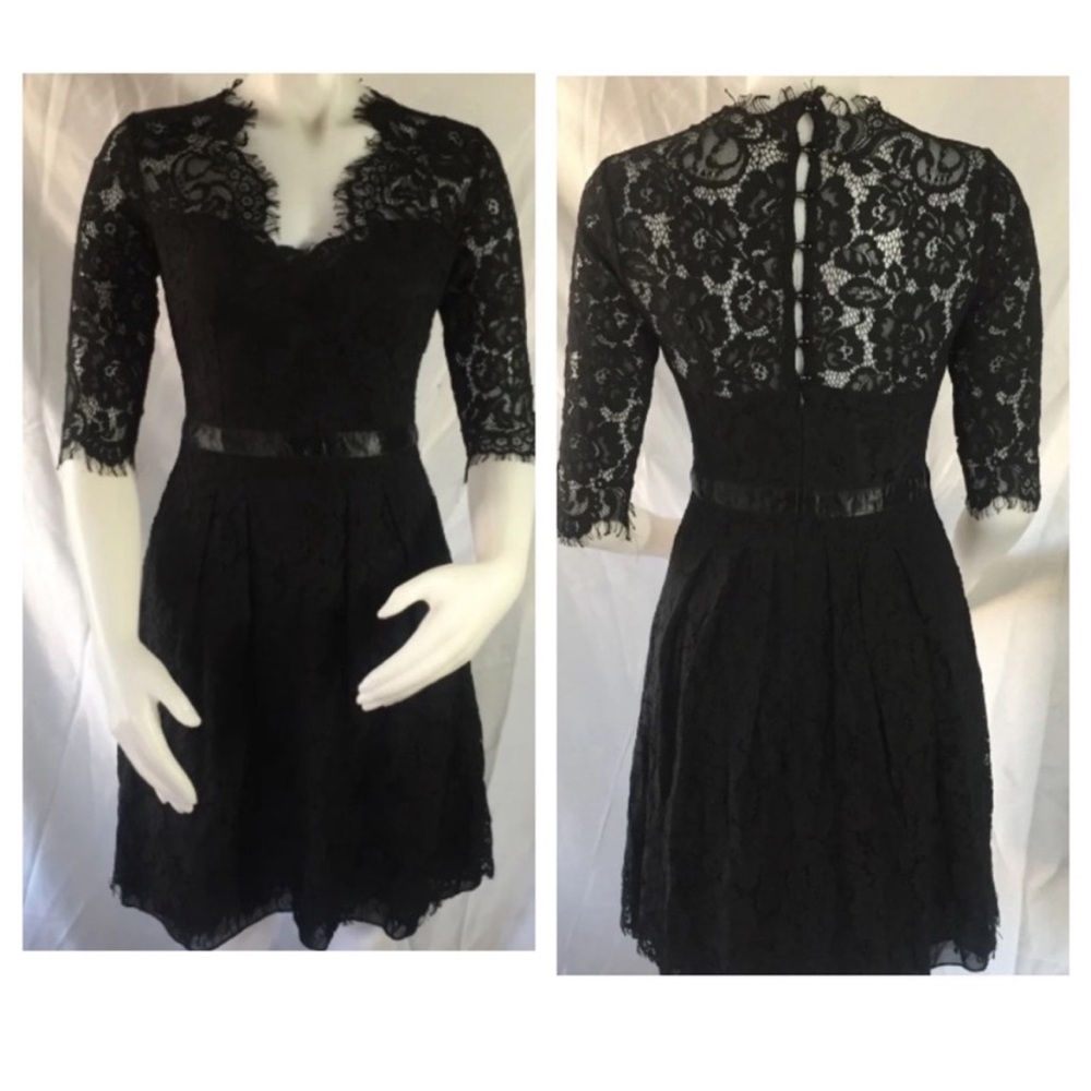 Elegant Black Lace Dress